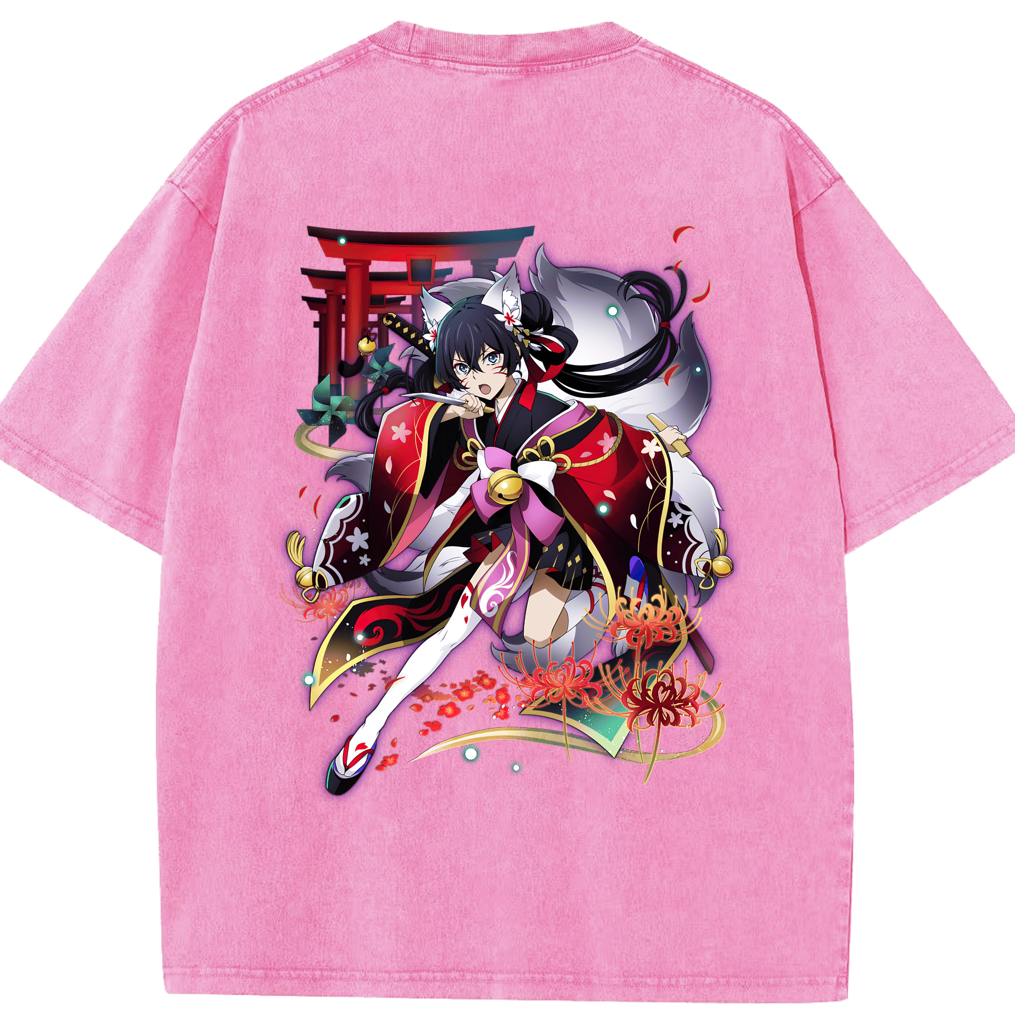 （画像用） 文豪ストレイドッグス Bungo Stray Dogs 綿100% ヴィンテージ風 半袖Tシャツ（背面プリント）